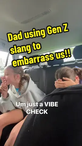 So this really esculated!  Dad’s attempt at using Gen Z slang at the drive thru to embarass us! 😂😂😂 #genz #dad #daughter #rizz #skibidi #funny #prank 