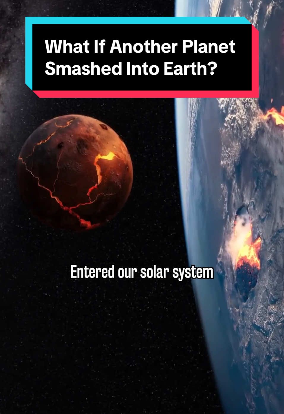What If Another Planet Smashed Into Earth? #universe #space #Science #Astronomy #facts 