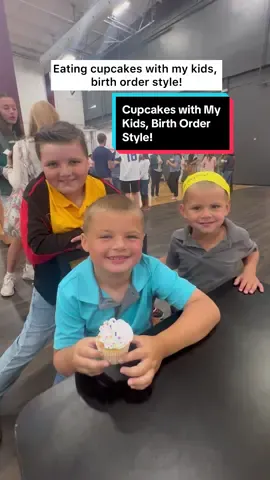 Eating cupcakes with my kids, birth order style! Church had cupcakes available after service, so we had to take advantage of this video opportunity! #birthorder #cupcake #cupcakes #church #lordsday #oldest #middle #youngest #boys #boymama 
