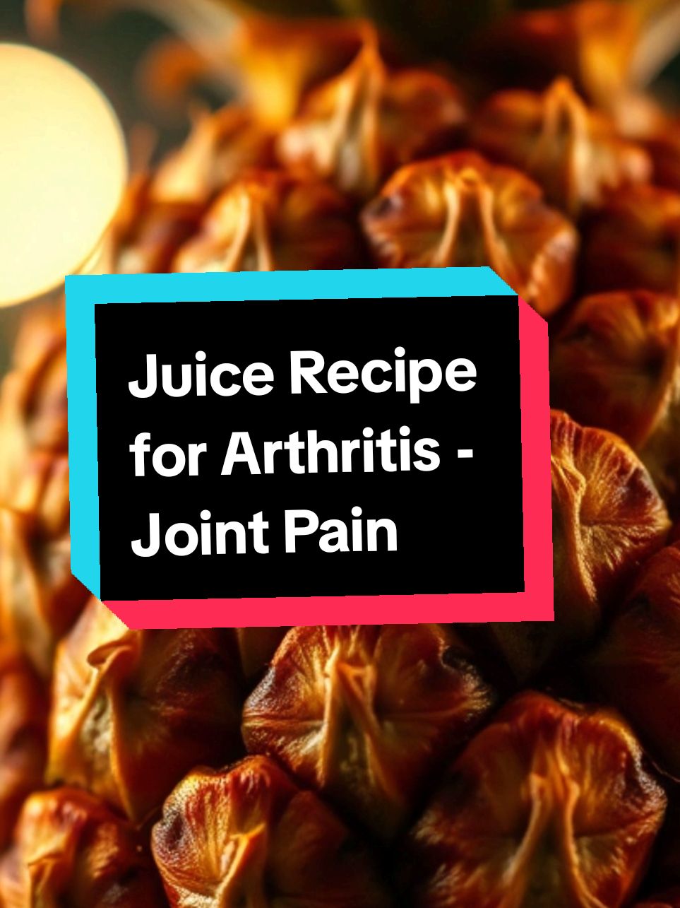 Arthritis - Joint Pain Fighting Juice Recipe: Natural Relief with Pineapple, Ginger, and Turmeric
 Find relief from arthritis with this powerful juice blend! Pineapple fights inflammation, cucumber hydrates, ginger eases joint pain, and turmeric provides natural anti-inflammatory benefits. A simple, natural way to soothe arthritis symptoms. 
 #ArthritisRelief #JointPainRelief #naturalpainrelief #healthyjuice  #JuiceForHealth #tumeric #TurmericBenefits #cucumbers 
