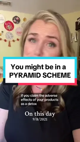 You might be in a pyramid scheme… an oldie but a goodie that frankly deserves more views 🤣 #onthisday #antimlm #pyramidscheme #scam 
