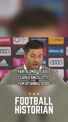 Xabi Alonso teases Carlo Ancelotti for Istanbul 2005 😅 #xabialonso #carloancelotti #acmilan #liverpool #bayernmunich #Istanbul2005 #football #footballedit #footballtogether #footballquotes #Soccer #footy #footyedit #footballhistory #footballhistorian #footballtiktok #footytiktok #soccertiktok 
