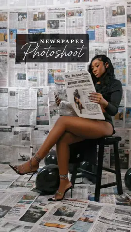 Results at the end 🖤📸 #newspaperphotoshoot #birthdayshoot #20 #fyp 