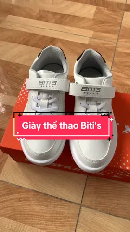 Giày thể thao BT cho bé trai màu trắng full size số, dễ phối đồ cho bé#bitis #giaybetrai #giaytreem #tiktokviral #xuhuong 