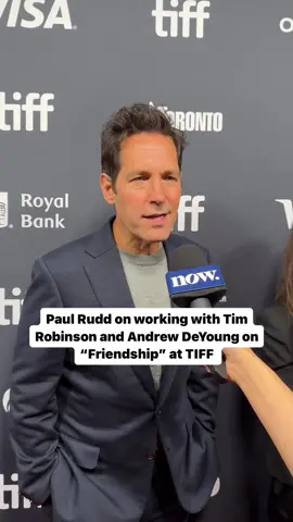 Paul Rudd on his experience working with Tim Robinson and Andrew DeYoung at the world premiere of his new comedy “Friendship” at #TIFF2024.