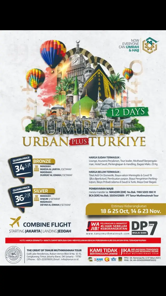 Rasakan kedamaian sejati dan kebahagiaan abadi dengan perjalanan umroh bersama Tanur Muthmainnah! 🌟 Temukan keindahan Mekkah dan Madinah, serta pengalaman spiritual yang tak terlupakan. Bergabunglah dalam perjalanan suci ini dan wujudkan impian ibadah Anda.Semoga yang melihat video ini di FYP nya akan segera dipanggil ke Baitullah, Aaminn YRA. #fyp #fypシ #fypシ゚viral #fypage #kabah #kabah🕋 #umrah #haji #madina #mekkah #mecca #medina #doa #Allah 