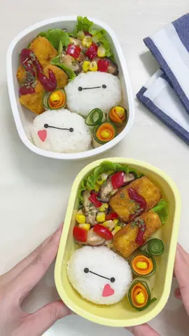 Bekal karakter paling sat sett sih ini kalo mamak lagi mager 😆 #baymax #bento #baymaxbento #idebentoanak #inspirasibekalanak