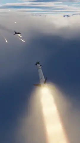 Missile Destroyed Fighter_Jet In dcs #simulator #flightsimulator #f16 #Dogfight #dcsworld #dcs #foryou #shorts #foryoupage 