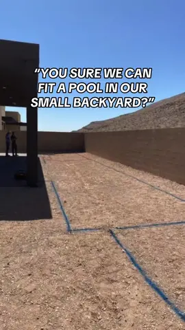 This client wanted a pool in their small backyard! Watch to see how this small backyard transformation turned out! 👀 #luxuryhomes #smallspaceideas #smallpool #smallbackyard #backyardinspo #landscapedesign #pooldesign #lasvegashomes 