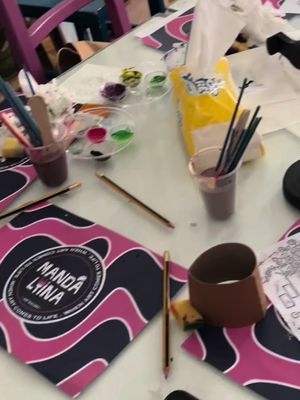 Behind every successful workshop there's a story and some real messes!🎨  Take a peek behind the scenes of our workshops and don't forget to join us for the most unforgettable experience!💗🎨✨ #mandaliina #workshop #artworkshop #paintingworkshop #hiddengem #alexandria #fyp 
