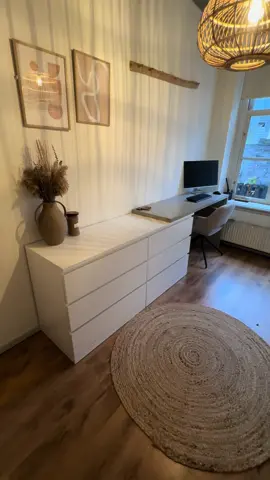 IKEA malm hack home office  #tiktokdiy #ikeahack #DIY #ikea #diyprojext #fyp #homeoffice #diyworkdesk #ikeamalm #workdesk 