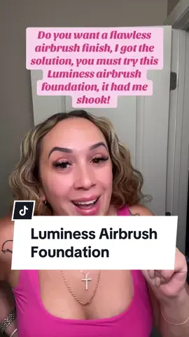 You want that flawless airbrush look, you must try this foundation! @LUMINESS #luminess #airbrushmakeup #luminessairbrushspray #airbrushfoundation #tiktokshop #tiktokshopping #tiktokblackfriday #tiktokmademebuyit 