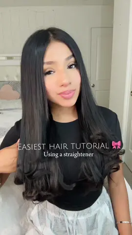 curl ends with straightner 🎀so pretty hairstyle zonttt play #fyp#fypp #hairstyleinspo #inspohairtutorial #curlstut 