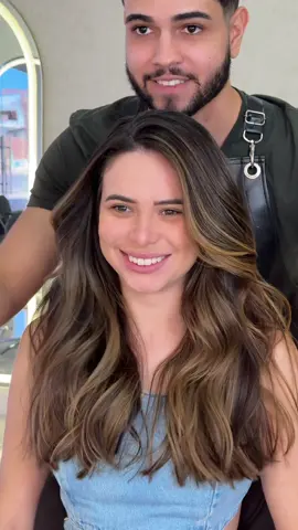 Castanho Iluminado 🍂✨ #cabeleireiro #salaodebeleza #mechas 