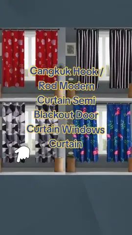 Cangkuk Hook / Rod Modern Curtain Semi Blackout Door Curtain Windows Curtain  #langsirmodern #langsir 