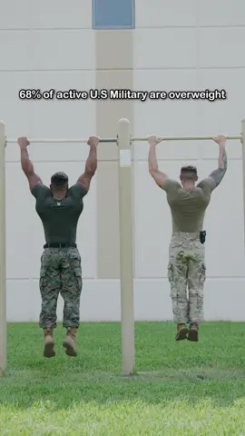 Please hold our standard. This is a shame. And it makes me sad.  How do we expect society to look at us like we are a bunch of “Badasses” when we can’t hold ourselves accountable.  According to a recent report by the American Security Project, roughly 68% of active-duty US military service members are considered overweight or obese based on their Body Mass Index (BMI), meaning a significant portion of the military falls into the “fat” category.  Calculation: Based on BMI, which takes into account height and weight. Trend: This number represents a significant increase in obesity rates within the military over the past decade.  Let’s stop this now.  Link in bio to work 1:1 with me.  #military #obesity #overweight #weighlossjourney #militarymuscle #army #marinecorps #navy #airforce #coastguard #spaceforce #fitnessmotivation #fitnesscoach 