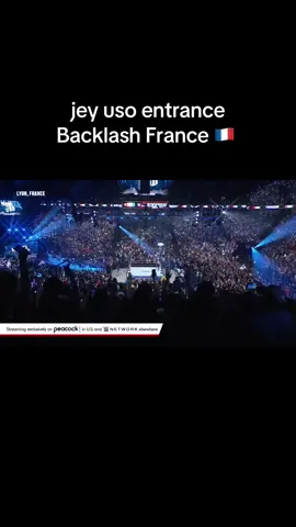 Jey Uso Entrance at Backlash 2024 🇫🇷🔥 #Yeet #WWE #backlash #jeyuso 