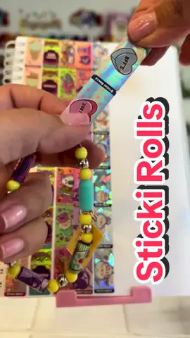 Thank you @Sticki Rolls for sending me these (for free) they are so cute!!! #stickirolls #stickers #bracelet #beads #new #toy #stationery #jewelry #ultrarare #toytok #stickertok 