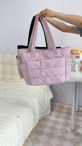 Puffy 3 colors in stock ✨Good tine to buy this popular,high quality ,cute tore bag❤️‍🔥Daily bag,school bag,travel bag✨All be okay!#bagsmart #whatsinmybag #puffy #tote #outfit #OOTD #schoolbag 