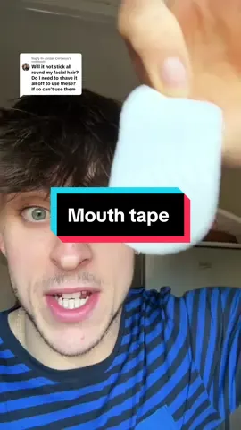 Replying to @Jordan Cerberus is mouthtape okay with facial hair? #mouthtape #mouthtapesleeping #mouthbreather #TikTokShop #tiktokmademebuyit 