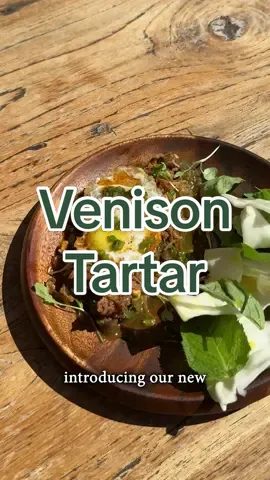 New to the Roe menu, our Venison Tartar with Laab Dressing and Crispy Shallots🦌   We start making the dressing by caramelising honey until it darkens, add in soy, lime juice, palm sugar and a lot of fresh herbs into the blender and finish with fish sauce. We mix crushed hazelnut and finely chopped pickled shallots. White cabbage, mint leaves and Thai basil leaves are added for the plating, before being topped with crispy onions and a crispy quail's egg.  .  #LondonFoodies #LondonDiningScene #LondonRestaurants