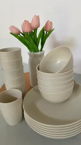 Wheat straw kitchen set | eco-friendly #aesthetic #tiktokfinds #affiliate #affordable #beige #kitchen 