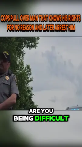 Cops Pull Over Man That Knows his Rights for no Reason and Later Arrest Him p4 #fyp #harveyfreebird #police #following #freebird4u🦅 