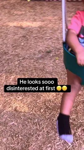 Nothing. Just swinging on the swing! 🤷🏻‍♀️💙🤗😂 #BabyRacqStar #TheBigLilBrother #FunAtThePark #SwingVibes #GrandmaCracey #FYP @Cici🌻 