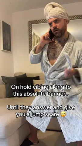 Why does it feel like they just caught you dancing?? 🥴 #onhold #onholdmusic #viral #jumpscare #fyp #leighwelsh 
