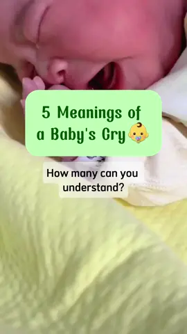 5 meaning of a baby cry🥹 #tipsparent #pregnant #newborn #raisechildren #babyhome #firstparent #tipsbaby #baby #babycry 