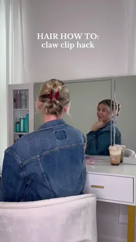 Tutorial for this claw clip hack!! This hack is amazing for short hair!! #hairstyleideas #shorthairstyles #hairhack #hairhowto #hairtutorial #finehair 