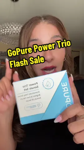 Gopure Power Trio set is on flash sale for $44! Thats $14.4; for each serim! Amazing quality skincare get your power trip before the flash sale ends! @Gopure #gopure #gopurebeauty #skincare #tiktokmademebuyit #tiktokshopfinds #tiktokshopfinds #sale #flashsale #tiktokshopdeals #ttshop #tiktokshopping #tiktokshop #fyppppppppppppppppppppppp #fypシ゚viral 