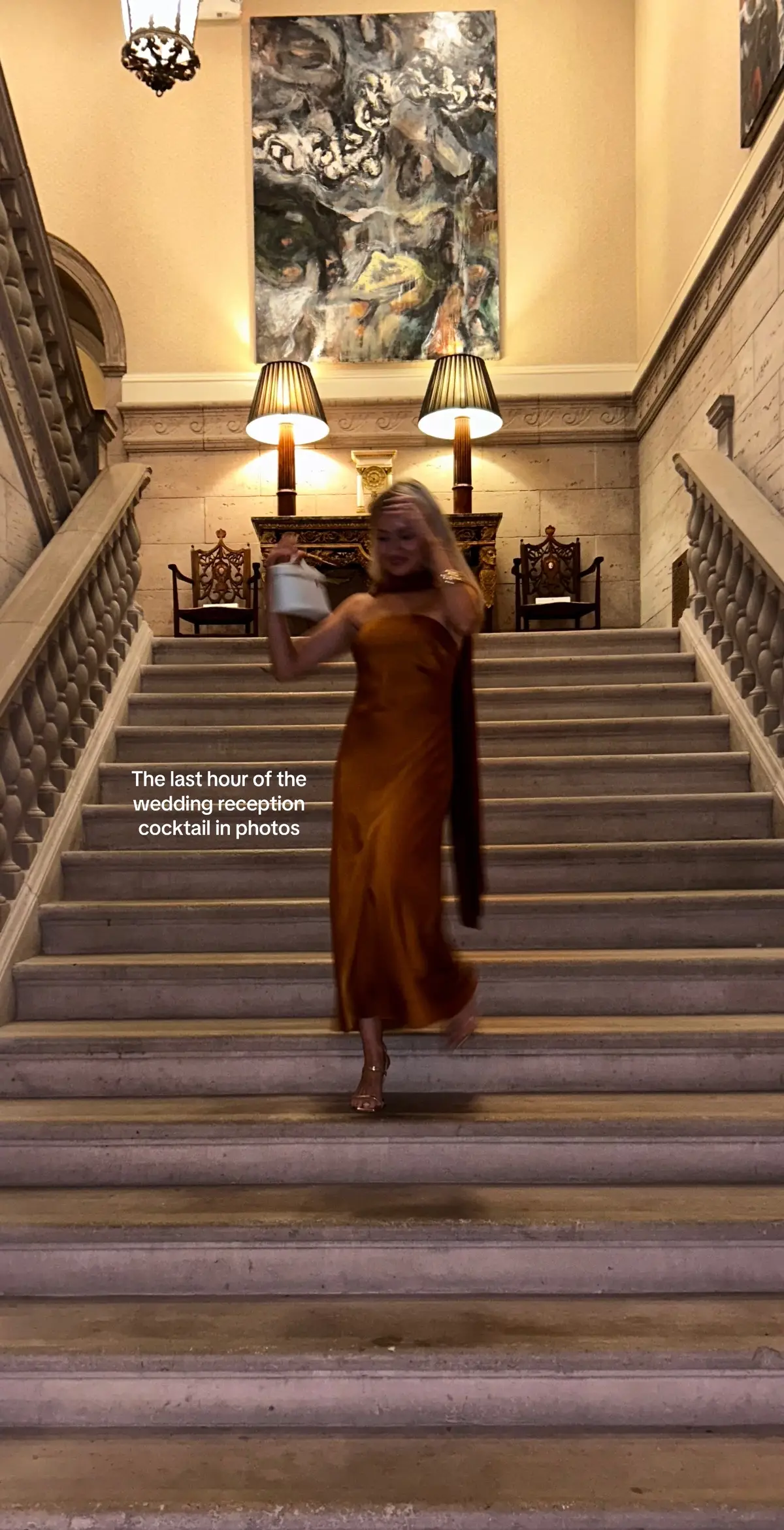 Cocktail reception 🥀 perfect wedding weekend upstate NY  #glenmeremansion #glenmeremansionwedding #chesterny #upstateny #upstatenywedding #weddingguestdress #burntorangedress #scarfdress #straplessdress #orangedress  @HouseofHarlow1960 