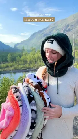 Part two of trying on wildson sherpa hoods: velvet edition 🌲 #ShortVideoSprint #Hiking #fallfashion 
