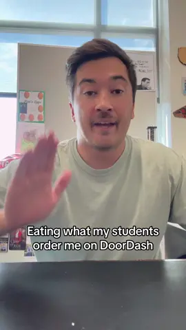 Eating what my students order me on DoorDash! #teacher #highschool #food #Foodie #cookinginmyclassroom 