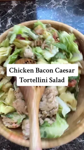 Dumping the tortellini carelessly like that was wild, don’t try that at home. #pasta #tortellini #salad #FoodTok 