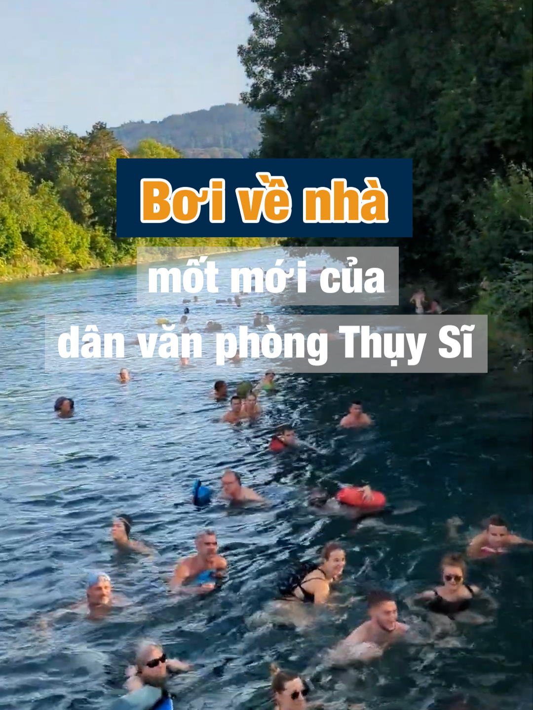 Bơi về nhà sau giờ làm của dân văn phòng ở Thụy Sĩ #docla #thuysi #LearnOnTikTok
