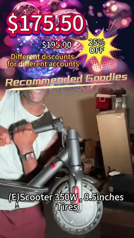 (E)Scooter 350W , 8.5inches Tires,
 25-30KM/H Max speed, Folding
 Commuter (E)Scooter for Adults
  #fyp #fypusa#foryou #tiktok #tiktokshop#tiktokmademebuyit 