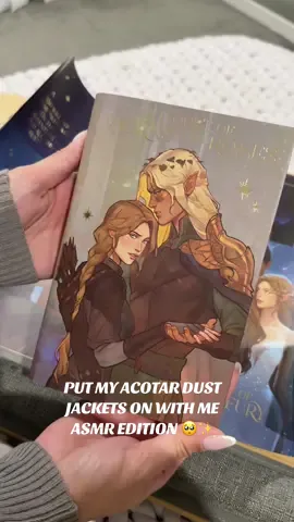 so in love with these acotar dust jackets 🥹 seeing the characters come to life 🤌✨ from @A Touch of Magic Designs by @Frostbite Studios  #BookTok #acotar #asmr #sjmbooks  