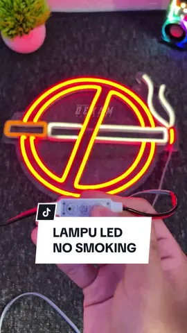 Lampu LED NoSmoking #kamaraesthetic #lampuled #lampuneonflexible #neonflex #lampukamar #lampunosmoking #fyp 