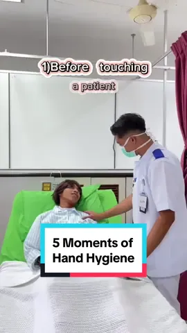 5 Moments of Hand Hygiene 🙌🏻🦠 #nursetips #medicaltiktok #jururawat #healthtok #healthtips #handwash #infectioncontrol #studentnurse #handhygiene #washhands #sterile #patient #aseptictechnique #nurselife 