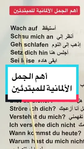 أهم الجمل الألمانية للمبتدئين                            #تعلم_اللغة_الالمانية_للمبتدئين_مستوىa1 #تعلم_اللغة_الالمانية_مع_ابو_عمر #تعلم_اللغة_الالمانية #deutschlernen_mit_abu_omar 