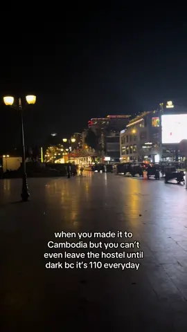 anyone else have this problem? city was honestly beautiful at night so no complaints  Cambodia  #cambodia #heat #southeastasia #travel 