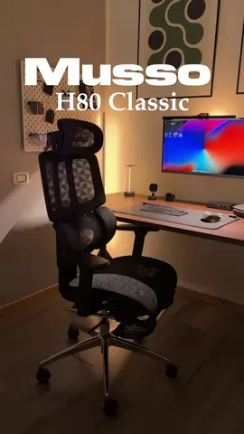 MUSSO | H80 Classic Ergonomic Chair 🪑 Meet the MUSSO H80 Classic Ergonomic Office Chair, your go-to solution for unmatched comfort and support during extended work sessions. Perfect for both office environments and home workspaces, this chair is crafted to help you stay comfortable and maintain focus throughout the day. Top Highlights: - Ergonomic Design: Engineered to provide optimal lumbar support and promote healthy posture, reducing strain on your back and neck. - Adjustable Settings: Customize your seating experience with adjustable armrests, seat height, and recline tension, ensuring the perfect fit for your body. - Breathable Mesh Back: Stay cool and comfortable with a breathable mesh back that promotes airflow, even during extended use. - Durable Construction: Built to last with high-quality materials, including a sturdy base and smooth-rolling casters for easy mobility. - Sleek and Modern Aesthetic:*m Complements any office or home setup with a minimalist design that balances style and functionality. Thanks to @Musso Ergonomic for sending me this incredibly comfortable and supportive office chair! #desksetup #workspace #foryou #viral #Tech #contentcreator #MUSSO #ErgonomicChair