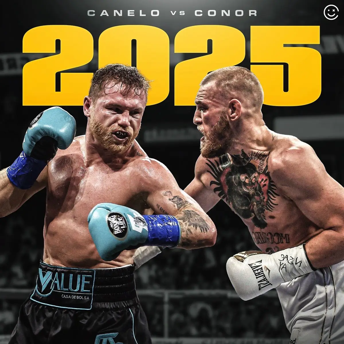Canelo says he’d be down to fight Conor McGregor in 2025 👀 (🎨 @Happy Punch) #canelo #conormcgregor #boxing