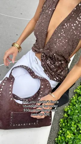 should i add more studs im indecisive 🫣 products used 🔗 on my shopmy! #DIY #studdedbag #pinterestinspo #foryou #diyfashion 