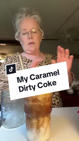 Caramel dirty coke. My version! No alcohol! #foryou #fypシ゚viral #foryoupage #dirtycoke #coke #Cocacola #caramel 
