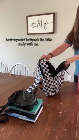 Come back with me for bible study. This mini backpack is perfect for this! #backpack #minibackpack 