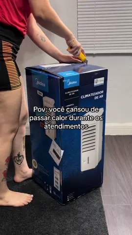 Melhor escolha que já tiveeeeeee! 😍 #iniciantetattoo #climatizador #calor #umidificador #argelado #estudio #studio #indicacao #midea #arcondicionado #fresco 