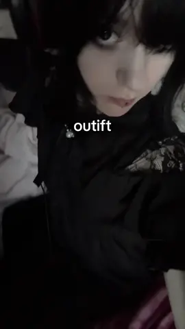 I feel a little sick today. I was supposed to do something with my family but i dont feel well 🧌 my brother said i look like wednesday today so im changing after this LOLOL #fyp #pigslop #kawaii #creepycute🎀🕷 #OOTD 